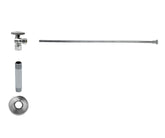 Toilet Supply Kit - Brass Oval Handle with 1/4 Turn Ball Valve (MT401-NL) - Angle, Flat Head Riser